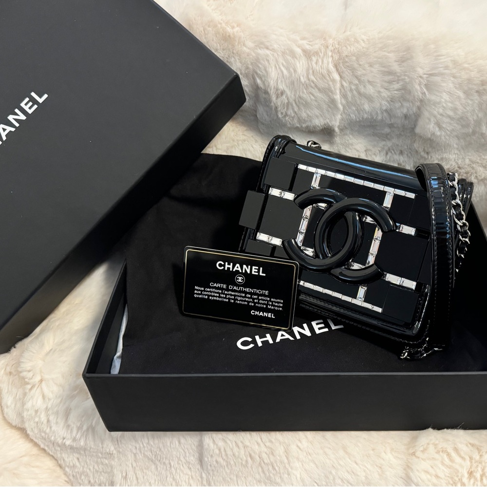 Chanel Crystal & Plexiglass Boy Brick Flap Bag